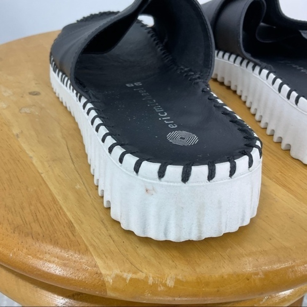 Eric Michael Leather Crossover Low Platform Mule … - image 8